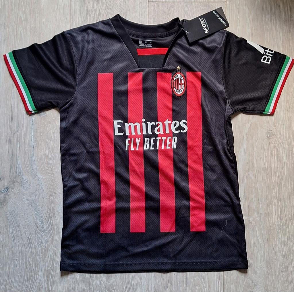 Maillot football enfant 8-10ans AC Milan Ibrahimovic NEUF, Neuf, Maillot
