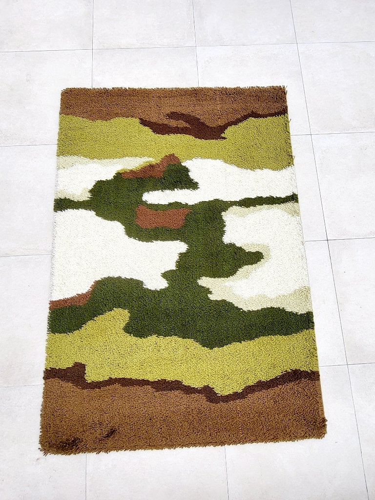 Tapis vintage, Desso, design des années 1970, 125 x 180 cm, Enlèvement