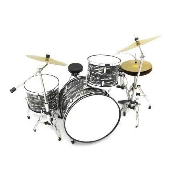 Miniatuurstel zilveren - zwart drumstel, Ophalen of Verzenden, Nieuw