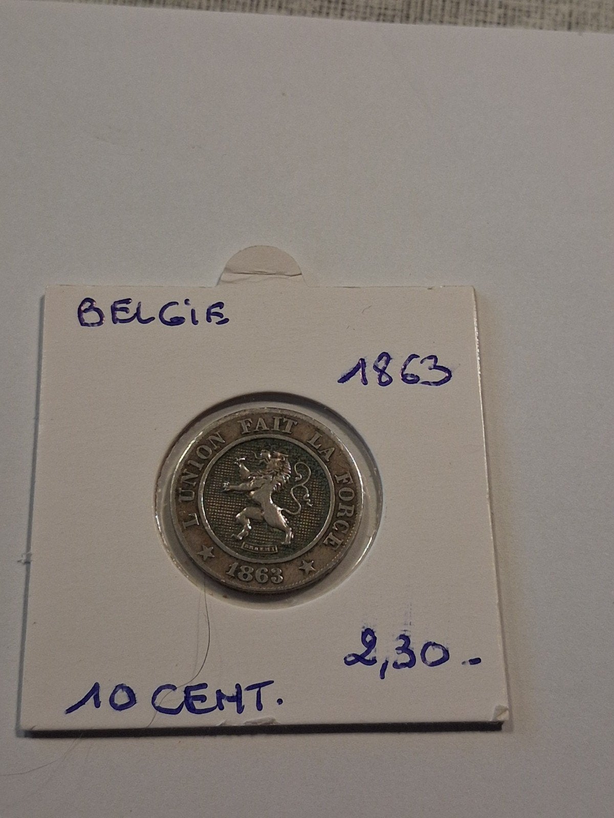 belgie 10 Ct 1863, Ophalen of Verzenden