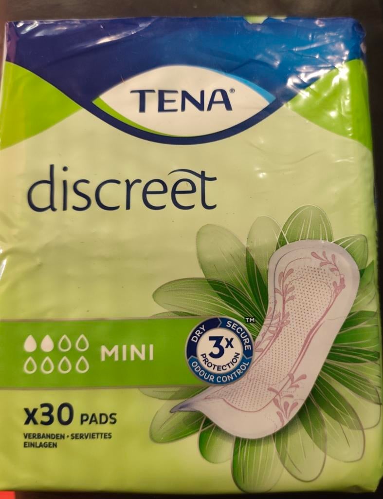 TENA DISCREET MINI PADS (30 STUKS), Ophalen of Verzenden
