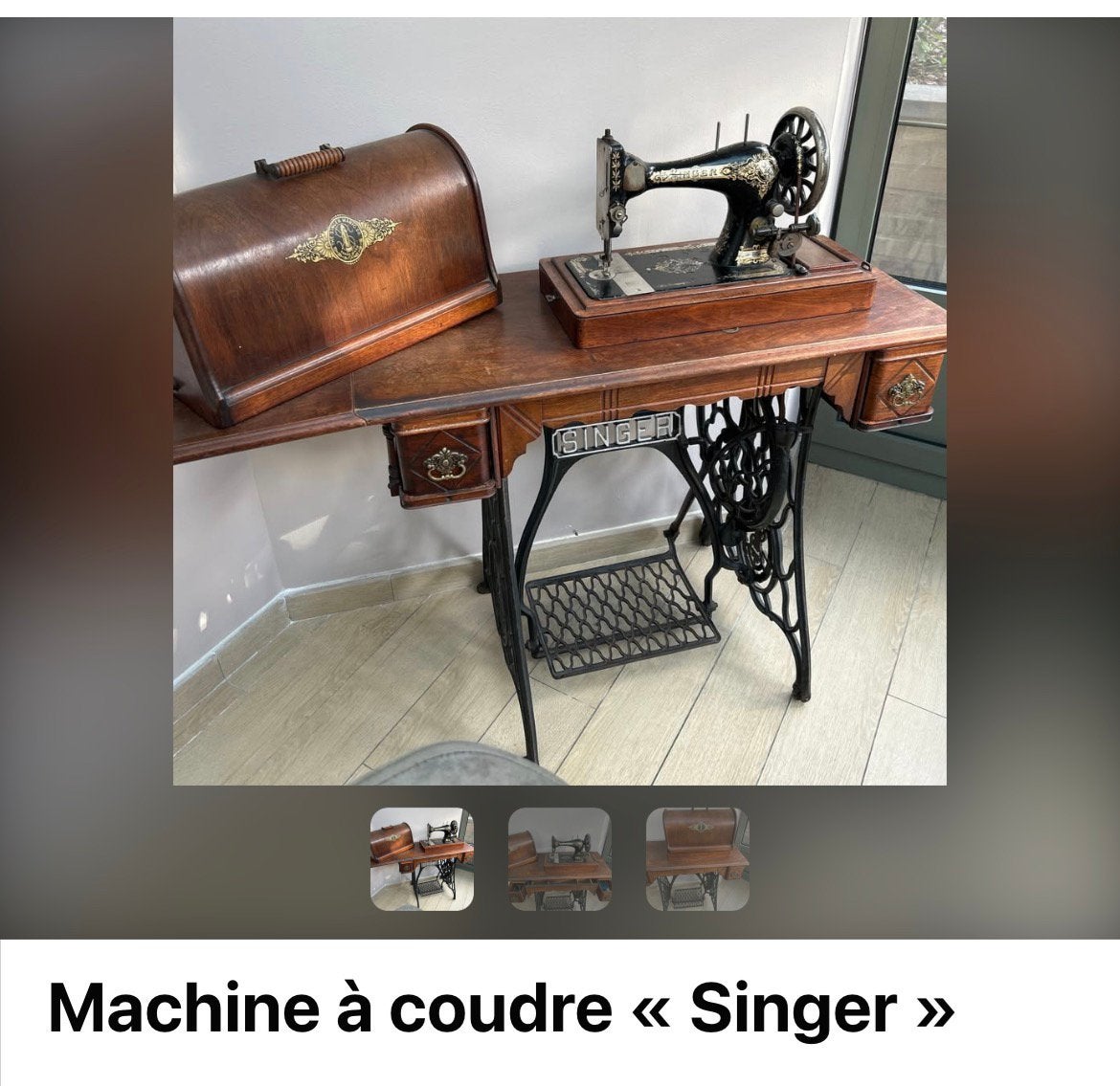 Machine a coudre. « singer », Antiquités & Art, Enlèvement
