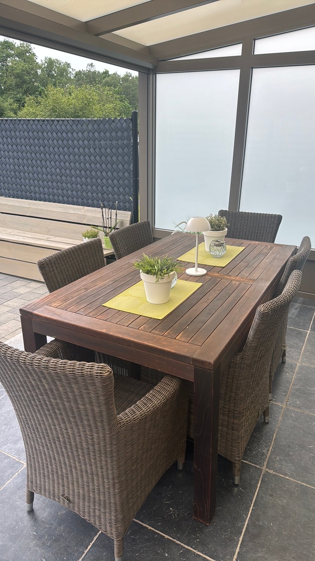 Tuinset met 6 stoelen, Tuin en Terras, Ophalen, Gebruikt, 6 zitplaatsen, Tuinset