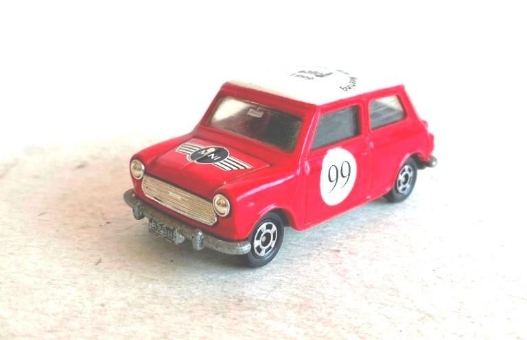 Mini Cooper Tomica rood-wit IMM 1999., Ophalen of Verzenden, Zo goed als nieuw, Auto, Overige merken