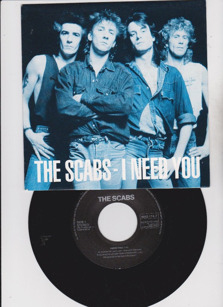 The Scabs – I Need You   1990  MINT TOP !!!!!!!, Cd's en Dvd's, Vinyl Singles, Fotohoes, Ophalen of Verzenden, Zo goed als nieuw