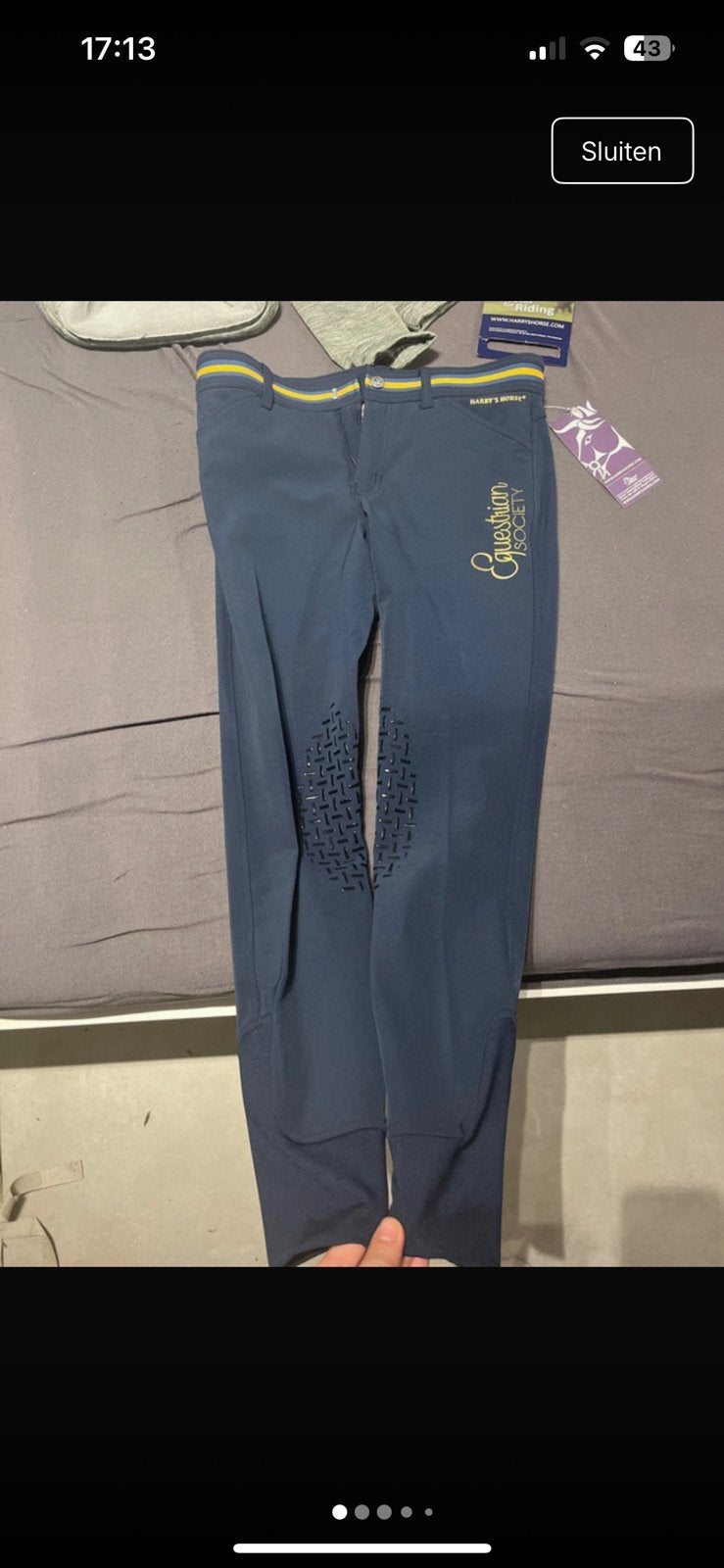 Nouvelle culotte d'équitation taille 176, Animaux & Accessoires, Neuf, Autres tailles, Enlèvement ou Envoi, Bleu