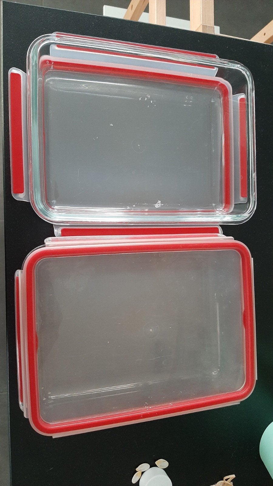 2 oude vooraadpotten met deksel, Huis en Inrichting, Met deksel, Ophalen, Glas