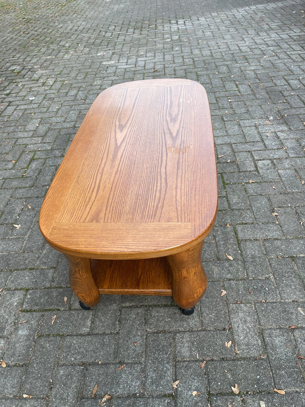 Graits eiken salontafel, Ophalen