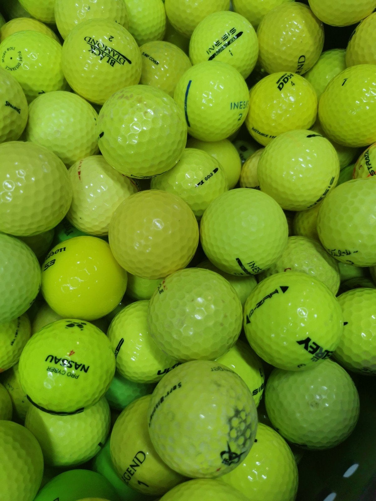 gele golfballen mix 100 stuks, Sport en Fitness, Ophalen of Verzenden