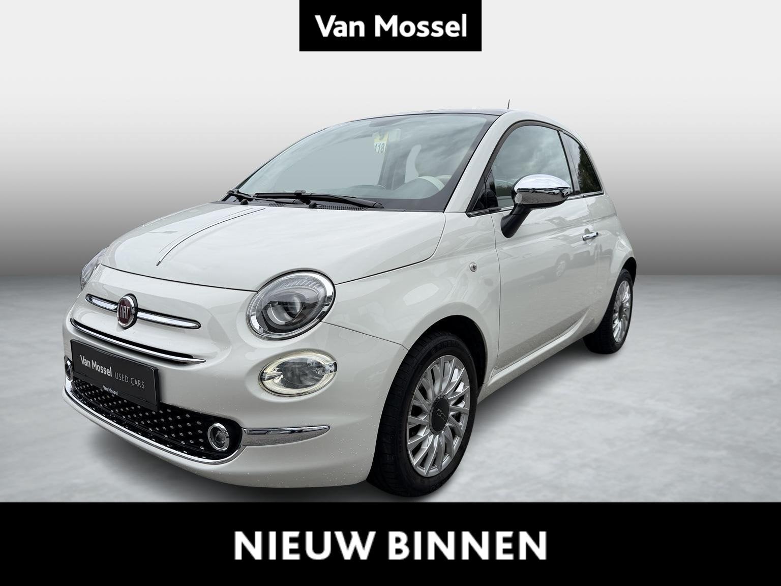 Fiat 500 1.2 8v 69hp Lounge AUTOMAAT + PANO DAK, 4 zetels, Stof, Gebruikt, 4 cilinders