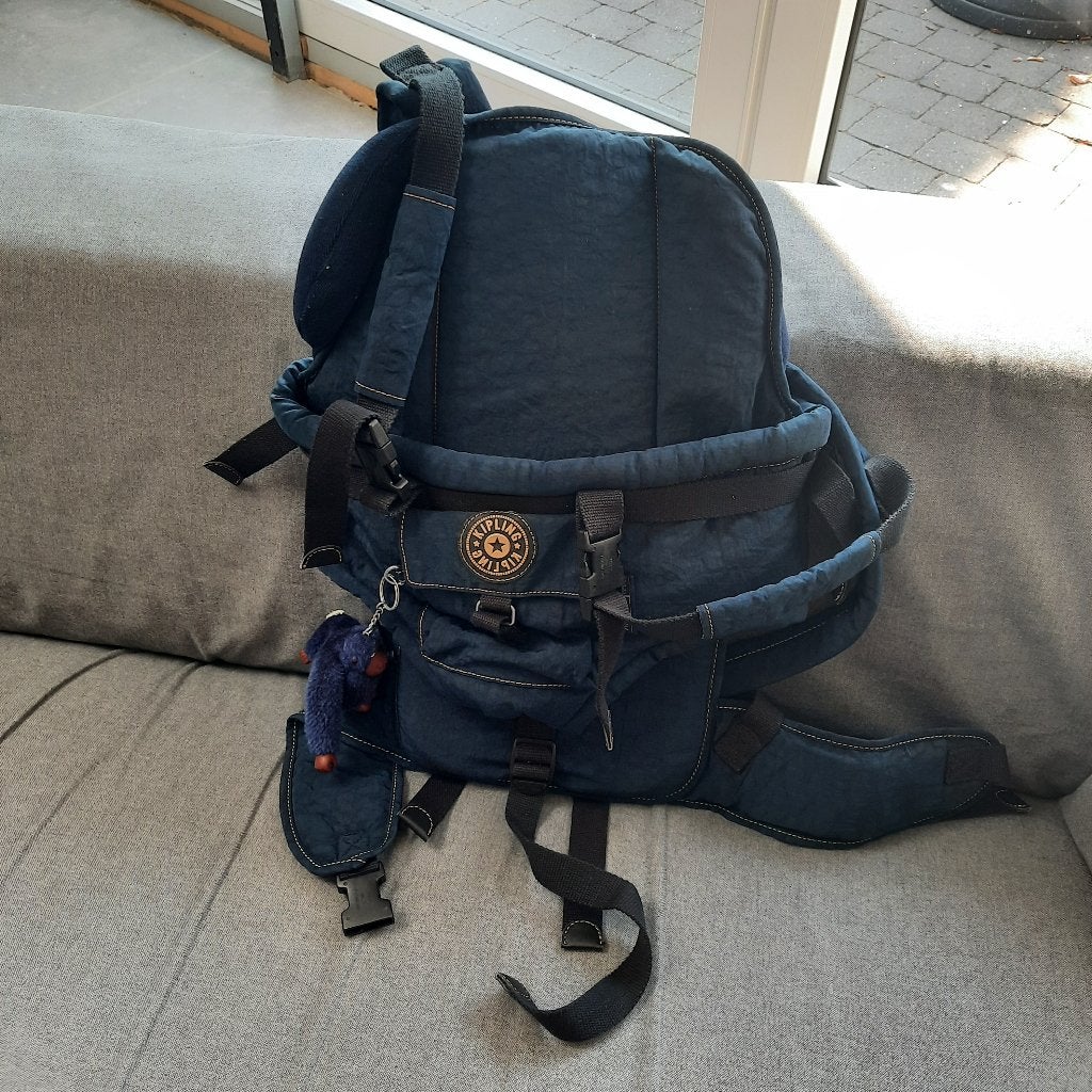 Draagzak kipling, Kinderen en Baby's, Zo goed als nieuw, Buik, Draagzak, Ophalen