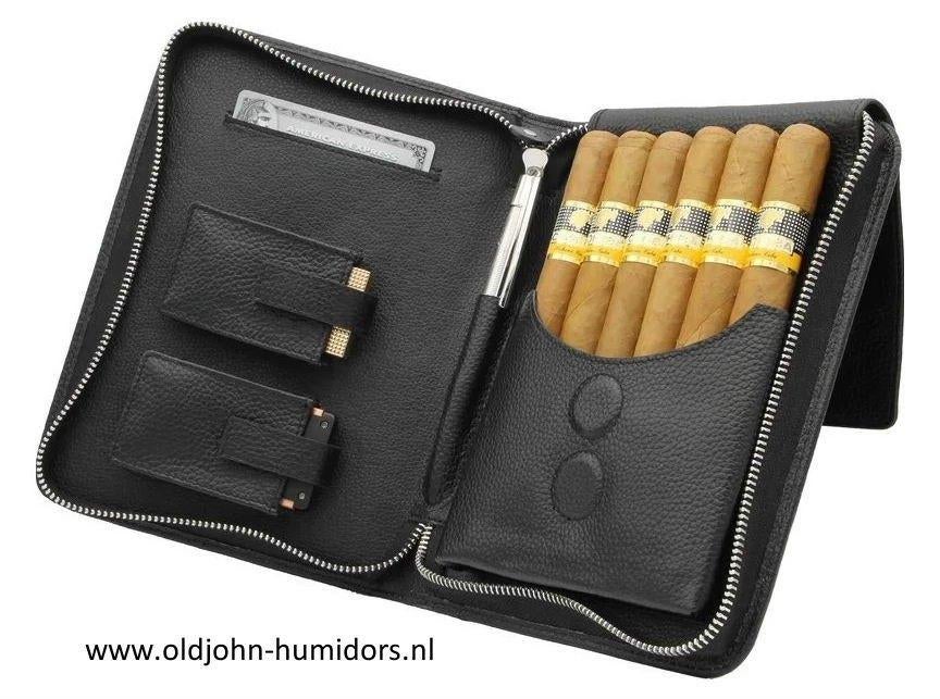 SIGAREN-ETUI, SIGARENTAS ADORINI  ECHT ZWART LEER    sk11394, Verzenden, Nieuw, Tabaksdoos of Verpakking