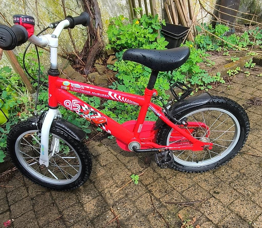 Cars kinderfiets 16", Ophalen, Gebruikt, 16 tot 20 inch