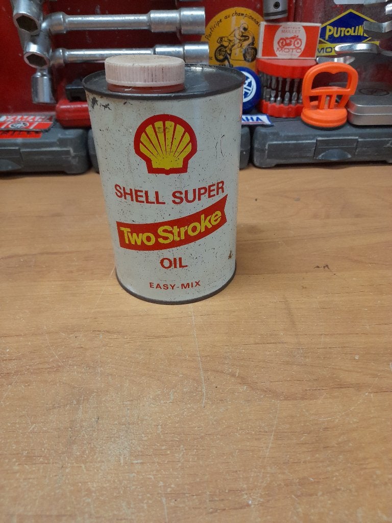 oude vacuümoliekan shell super 2-takt 2t, Verzamelen, Verzenden, Gebruikt, Overige typen