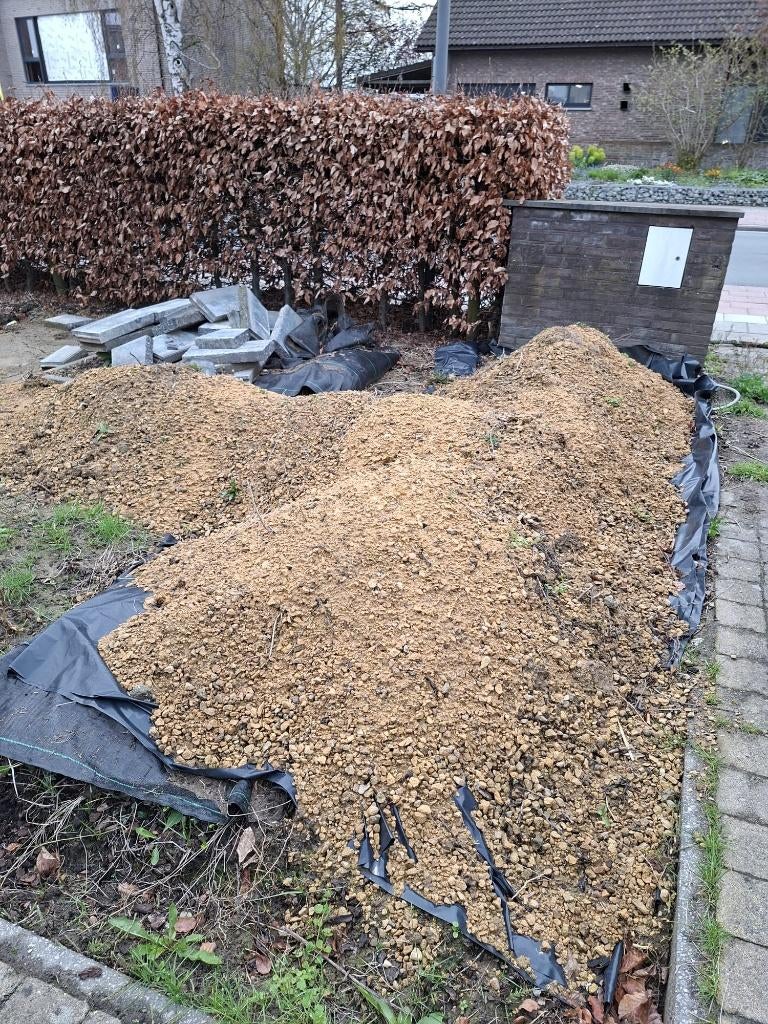 gratis grind - gravier gratuit, Tuin en Terras, Grind, Keien en Split, Grind, Geel, Ophalen