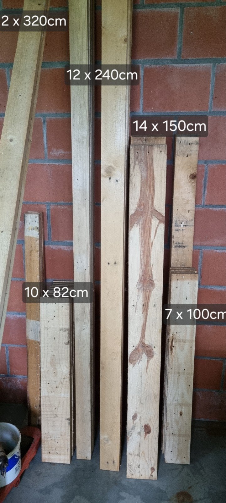 Recup hout planken, Ophalen, Planken
