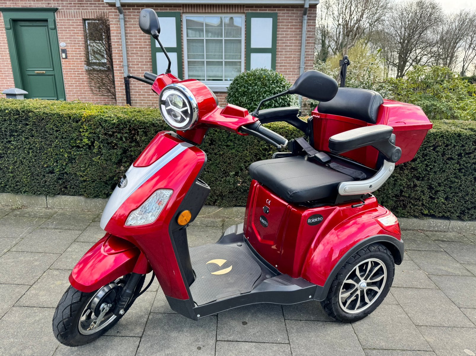 Voiturette électrique rolktro 25km/u Scootmobiel état NEUF, Divers, Chaises roulantes, Comme neuf, Enlèvement ou Envoi
