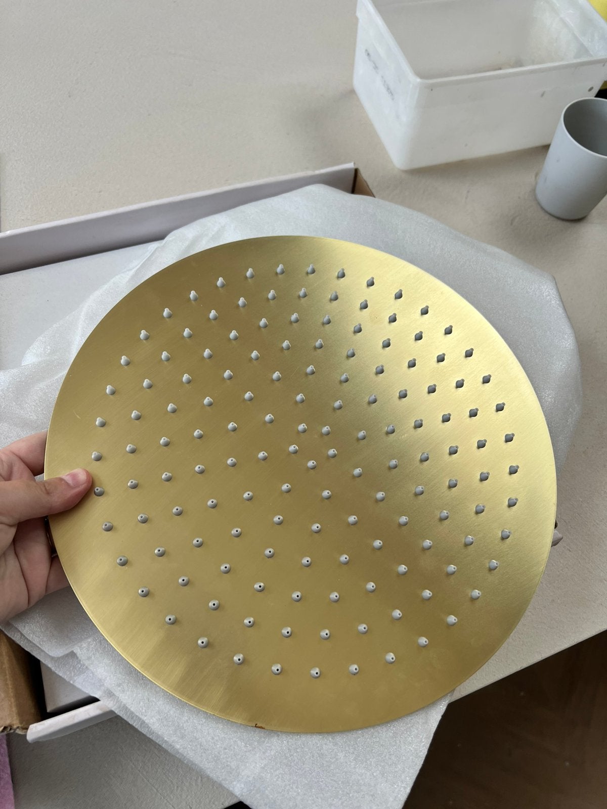 Douchekop 30cm goud, Doe-het-zelf en Bouw, Sanitair, Ophalen, Nieuw, Douche