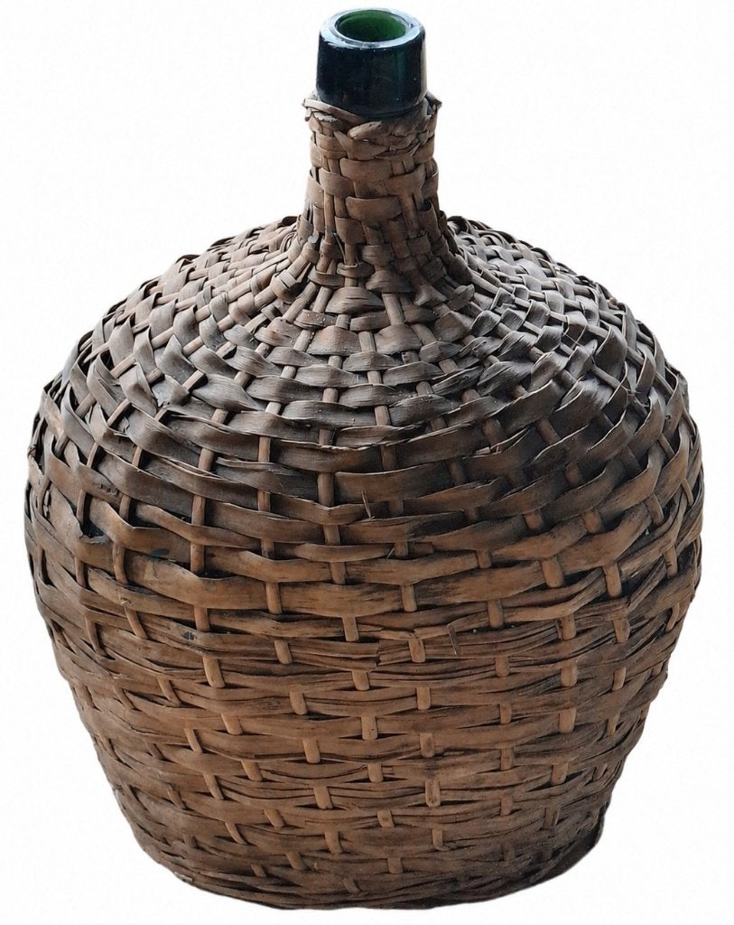 Dame-jeanne oblongue 🧺 hauteur 45 cm (vintage), Antiquités & Art, Enlèvement