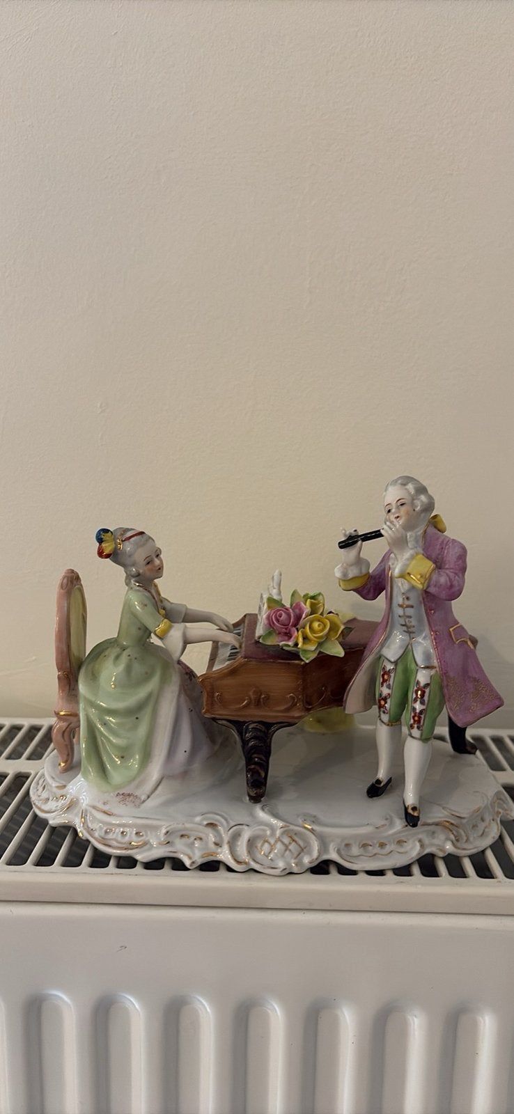 Figurine Porcelaine Vintage Style Dresde / Rococo, Enlèvement ou Envoi, Utilisé