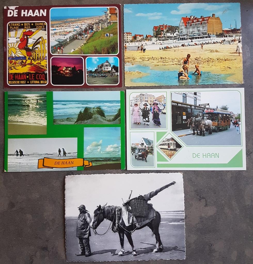 De Haan Coq ( 0,50 euro / postkaart ), Enlèvement ou Envoi, 1980 à nos jours, Affranchie, Flandre Occidentale