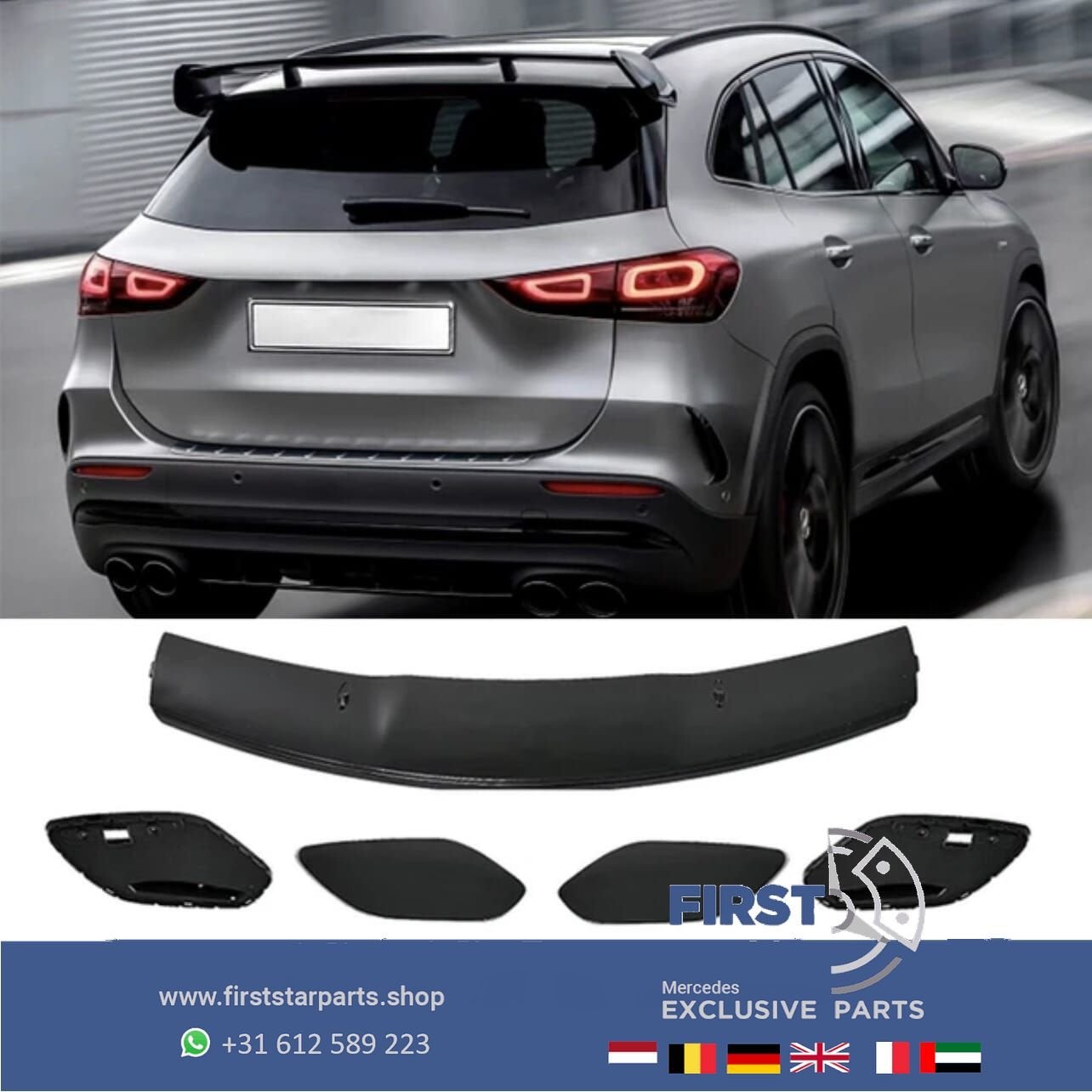 H247 GLA DAK WING W247 GLA45 AMG DAKSPOILER VLEUGEL AERO PAK, Gebruikt, Ophalen of Verzenden, Achter, -