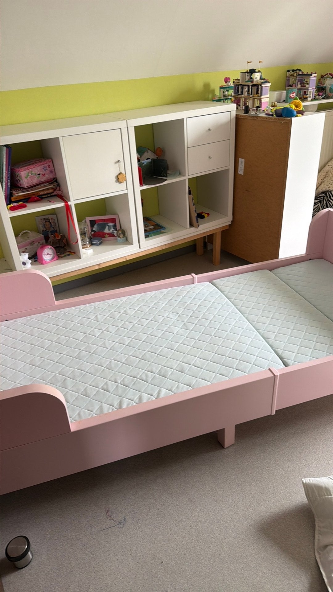 Meegroeibed roze Ikea, 70 tot 85 cm, Zo goed als nieuw, 160 tot 180 cm, Ophalen