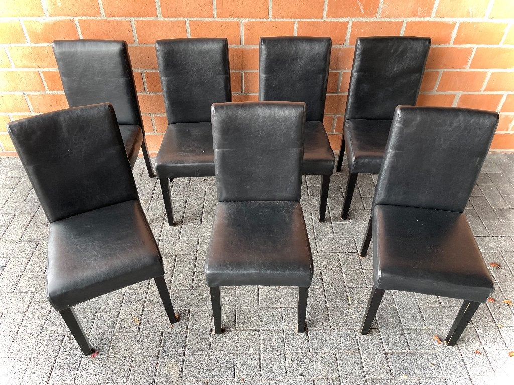 Leder stoelen - 7 stuks - zeer goede staat, Maison & Meubles, Enlèvement, Utilisé, Cuir