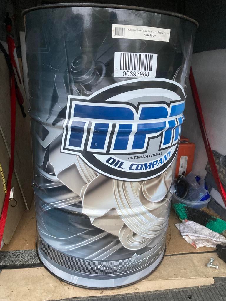 Olievat 200 liter, Ophalen, Gebruikt