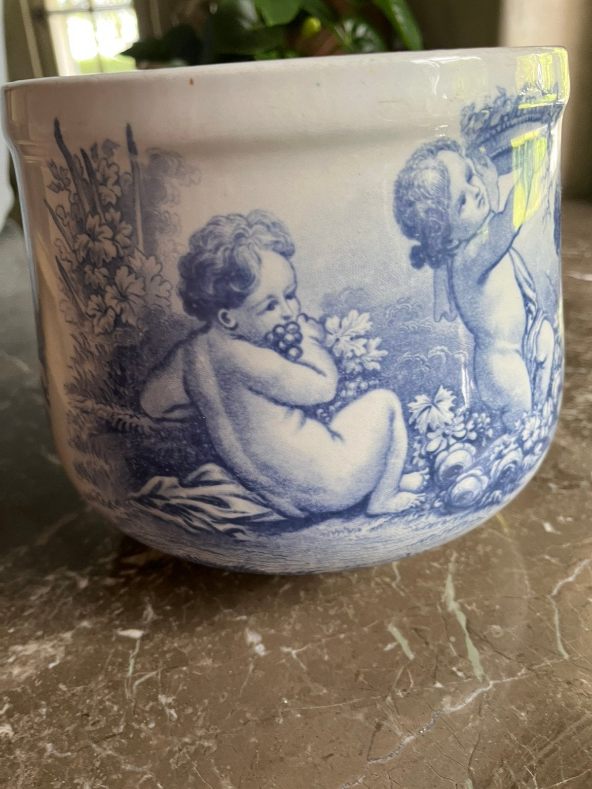 Ancien pot de fleurs de Delft P. Regout 1836, Enlèvement, Comme neuf