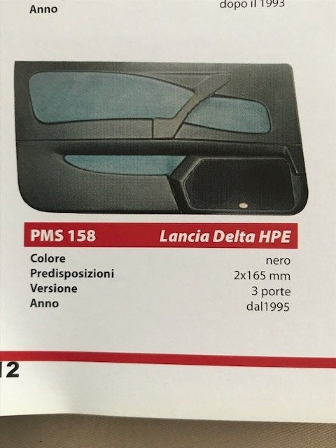 PMS158 - deurpaneel voor Lancia Delta HPE 1994, Auto diversen, Autospeakers, Ophalen of Verzenden, Nieuw