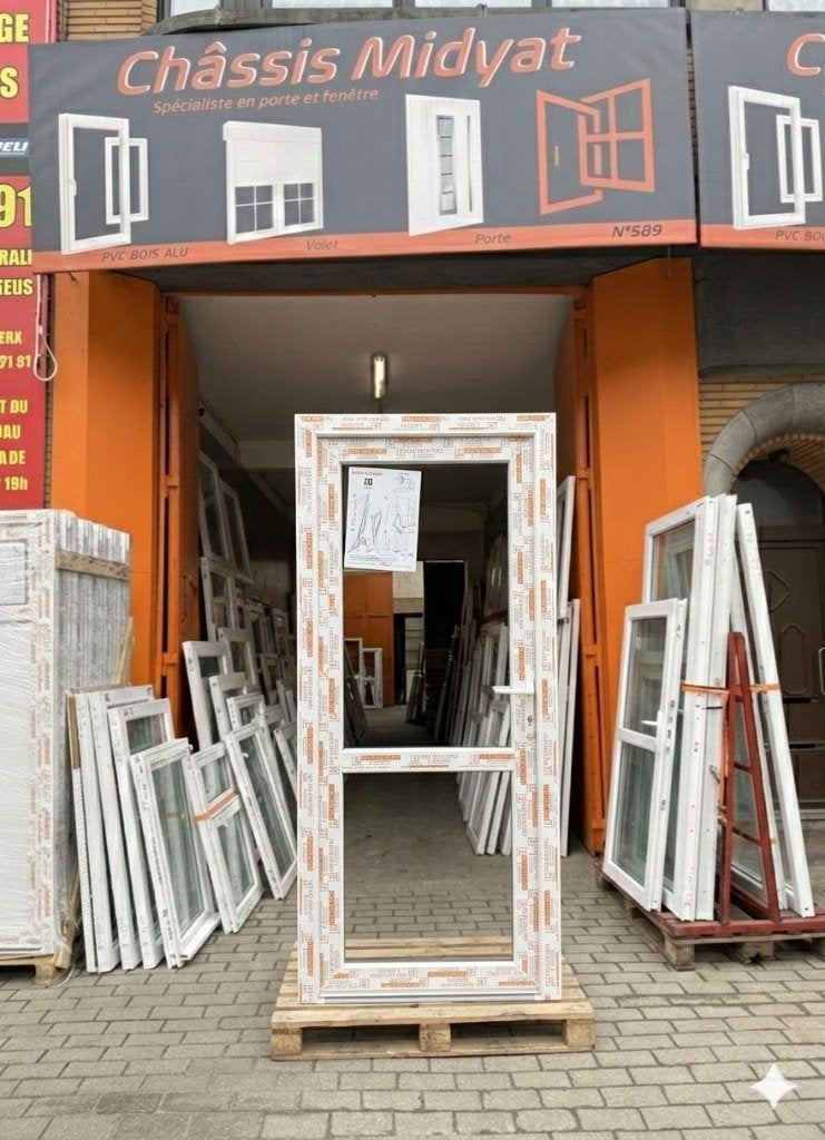 Porte Pvc en STOCK 250€, Synthétique, Enlèvement, Vitre comprise, Châssis de fenêtre