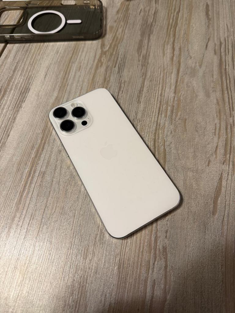 Iphone 16 pro max 1tb, Telecommunicatie, Mobiele telefoons | Apple iPhone, Ophalen, Gebruikt, Wit, 91 %