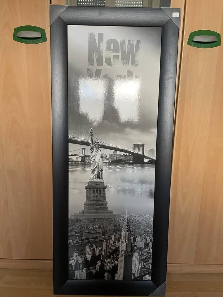 kader new york zwart wit, Ophalen, Industrieel, Hout, Meerkleurig