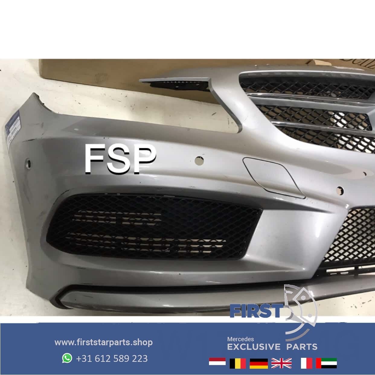 W176 AMG Voorbumper Mercedes A Klasse COMPLEET 2015 ZWART WI, Utilisé, -, Avant, -