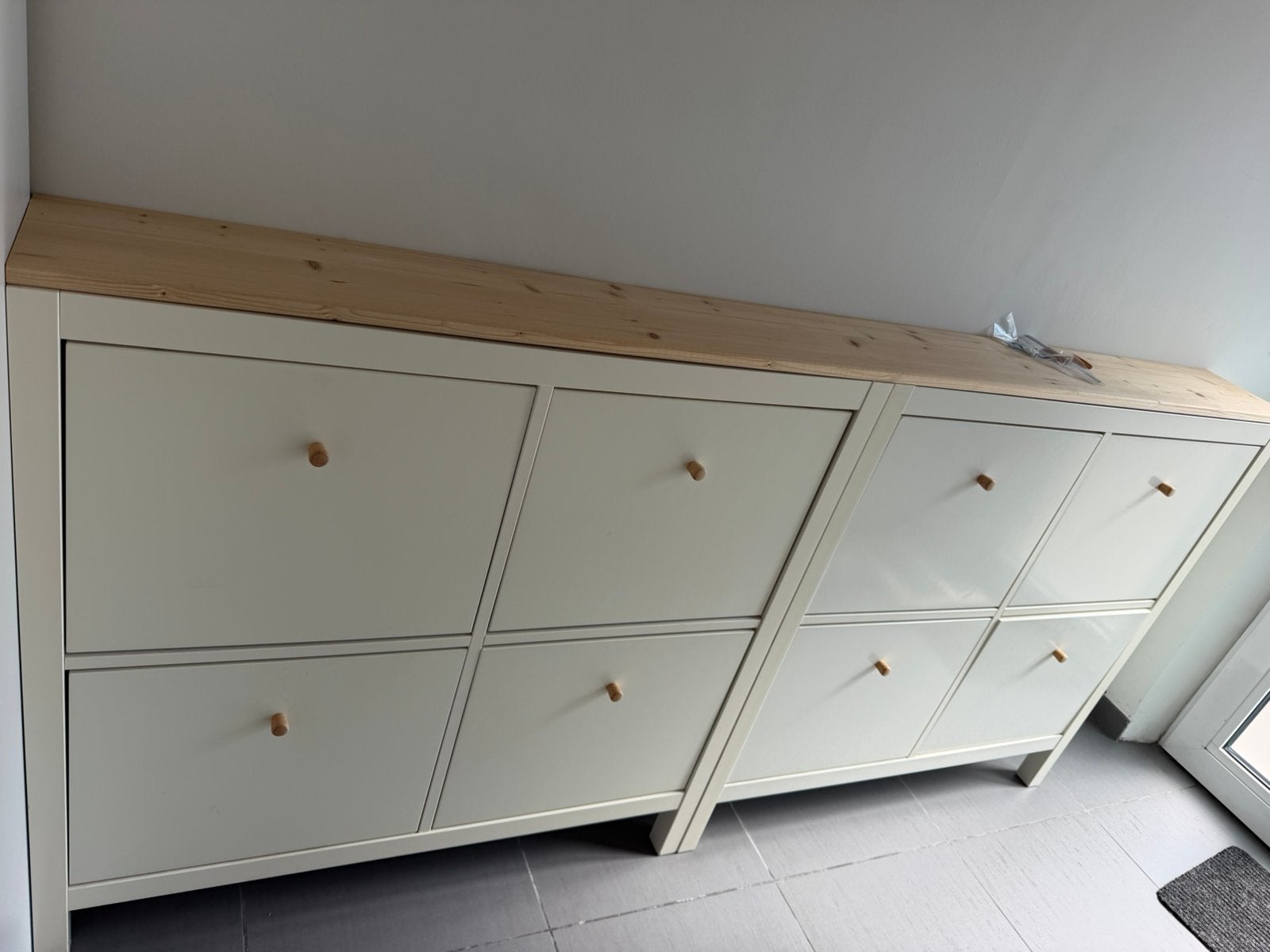 Dubbele IKEA HEMNES schoenenkast – 8 vakken – wit, Ophalen, Zo goed als nieuw