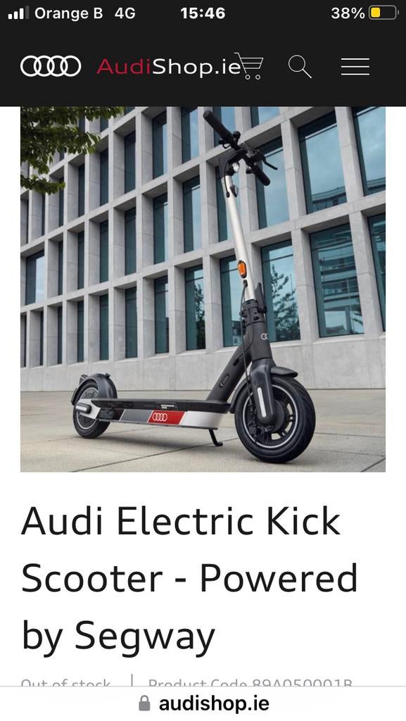 Nieuwe step audi, Ophalen, Nieuw, Elektrische step (E-scooter)