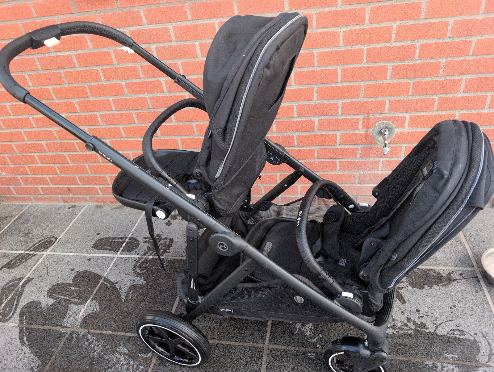 Cybex gazelle S zwart  voor tweeling incl. accessoires, Kinderen en Baby's, Ophalen