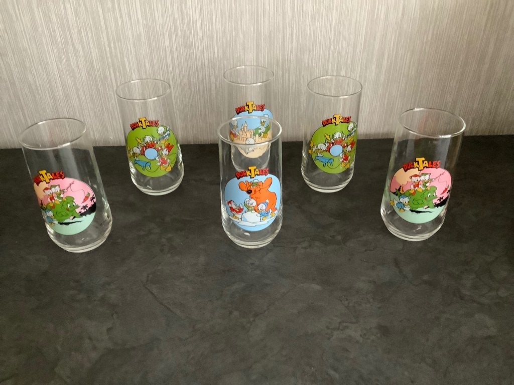 Set de verres à eau Walt Disney Ducktales, Collections, Disney, Enlèvement ou Envoi, Autres personnages, Comme neuf, Service