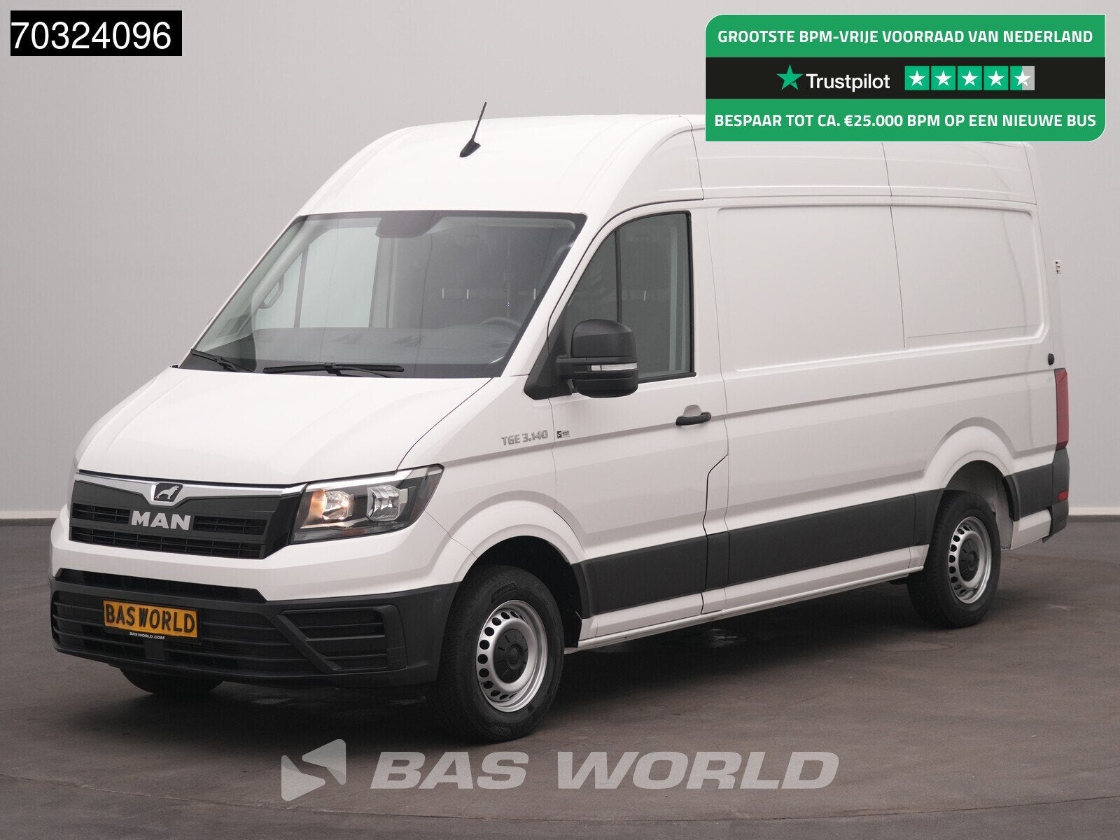 MAN TGE 3.140 Automaat L3H3 Airco Cruise Parkeersensoren Eur, Automaat, Stof, Gebruikt, Euro 6
