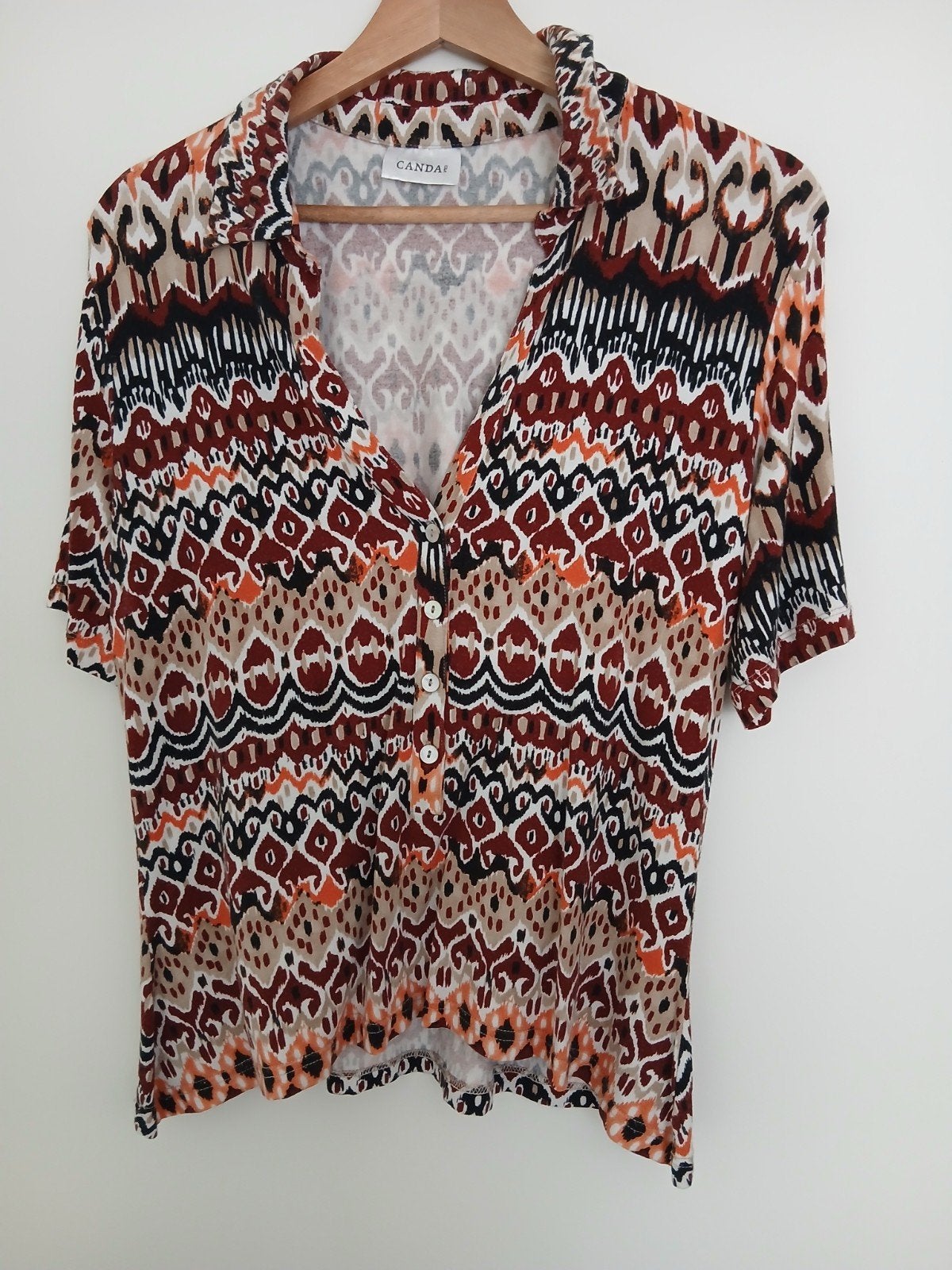 blouse merk Canada,lengte 60 cm en schouder naar schouder 44, Kleding | Dames, Topjes, Overige kleuren, Maat 42/44 (L), Ophalen of Verzenden