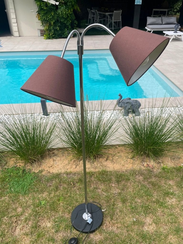 Lampadaire double bras, Enlèvement, Comme neuf, Métal