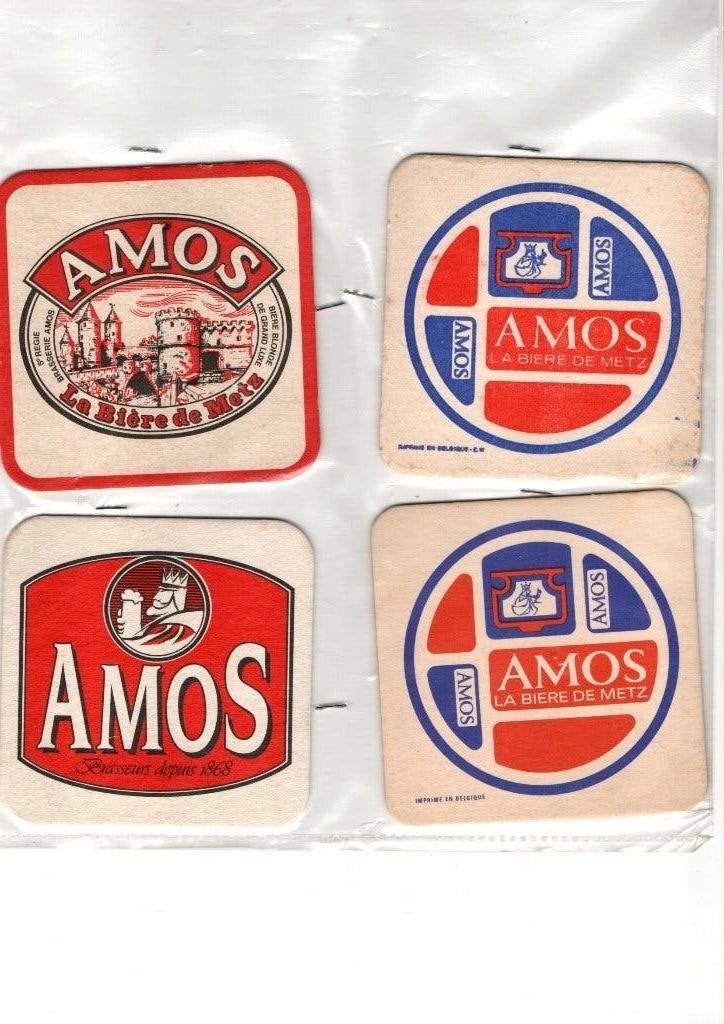 OUDE BIERVILTJES AMOS FRANKRIJK, Verzenden, Nieuw, Viltje(s)