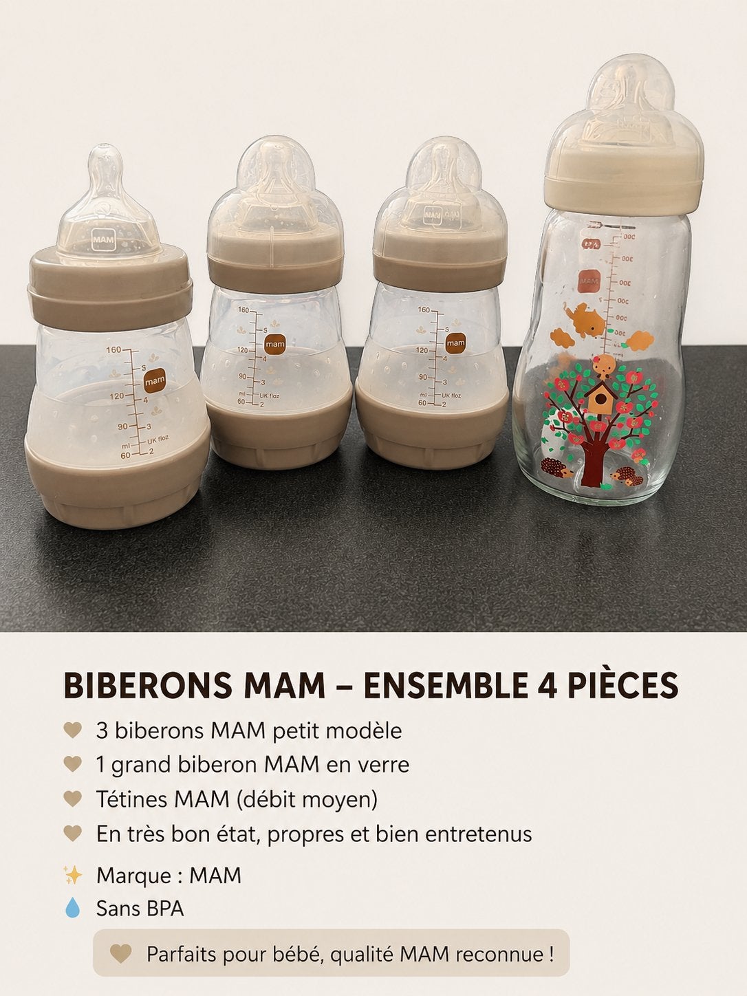 Babyfles Mam in zeer goede staat, Ophalen of Verzenden, Zo goed als nieuw