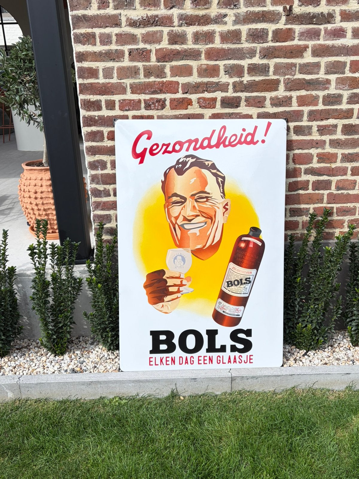 Groot emaille bord, Ophalen, Zo goed als nieuw