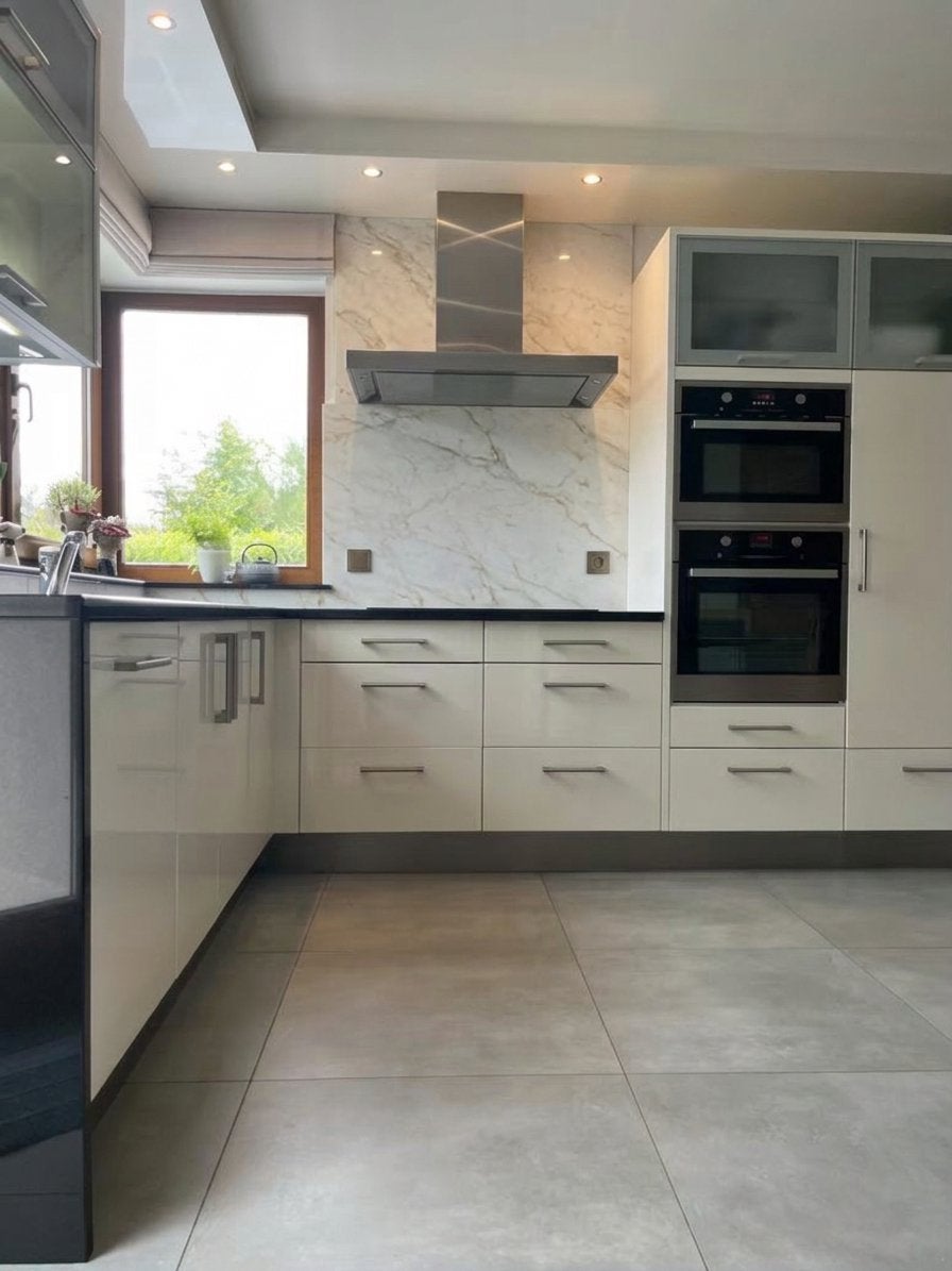 Cuisine equipee avec electromenager haut de gamme, Granit ou Pierre, Brillant ou Laqué, Enlèvement, Utilisé