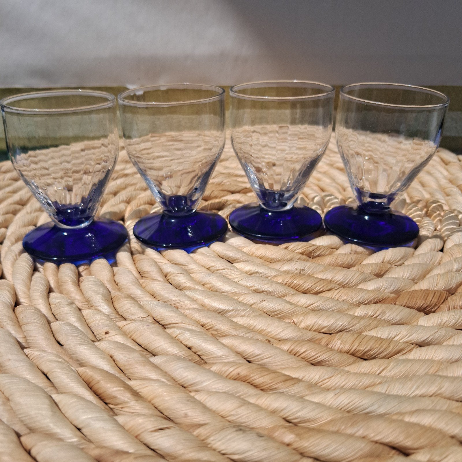 4 verres à liqueur art déco vintage, Enlèvement ou Envoi