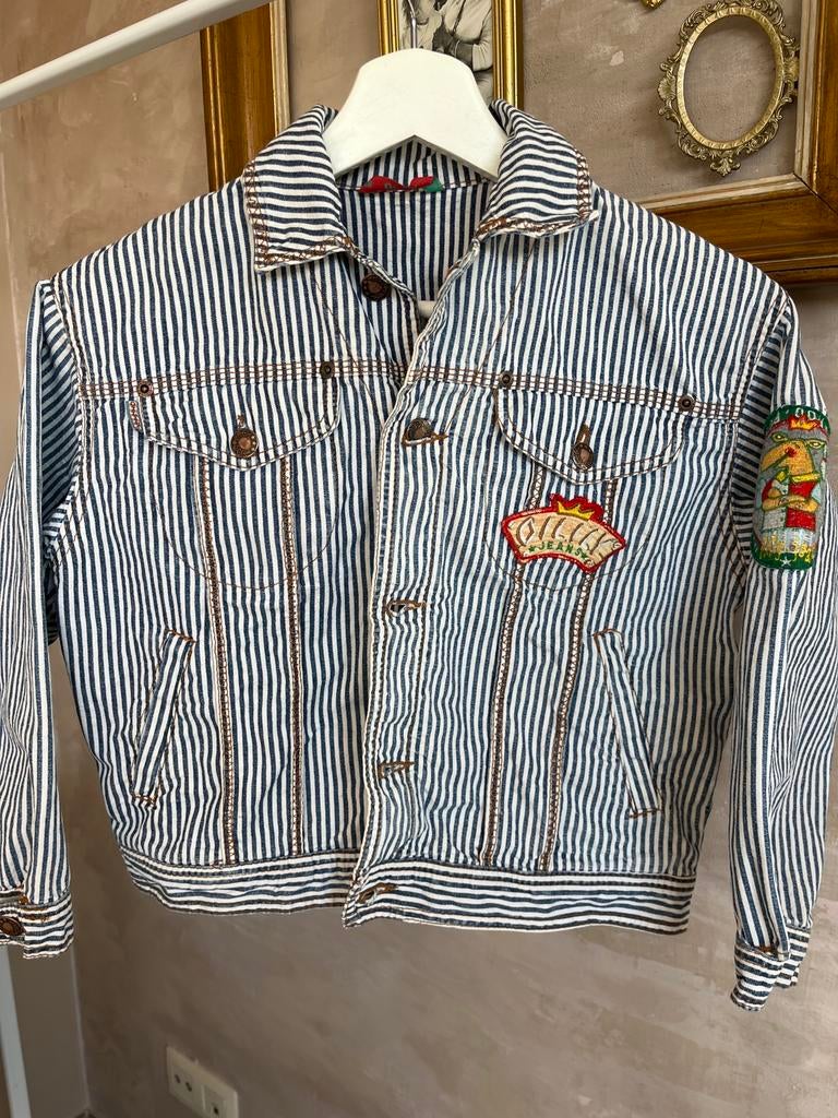 Vintage Oilily gestreept jasje maat 128, Kinderen en Baby's, Ophalen of Verzenden, Zo goed als nieuw, Jongen of Meisje, Jas
