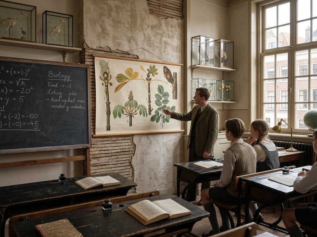 Schoolplaat van Chr. Cato - Kastanje (72x107cm), Ophalen