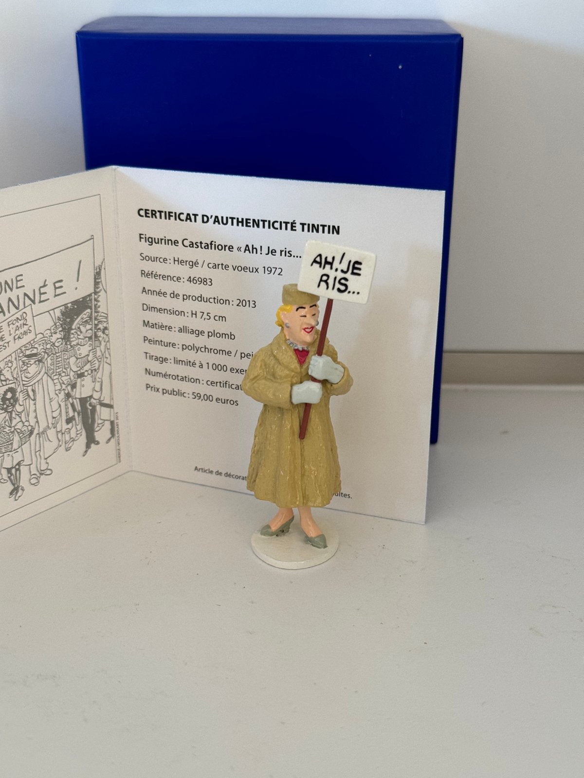 Castafiore « Ah je ris » pixi cartes de voeux, Enlèvement ou Envoi, Tintin, Comme neuf